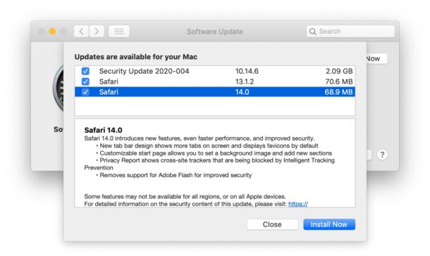 safari updates for mac